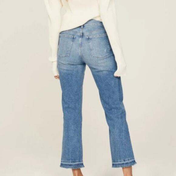 DL1961 Light Patchwork High Rise Vintage Ankle Patti Straight Jeans 26 - Picture 2 of 11